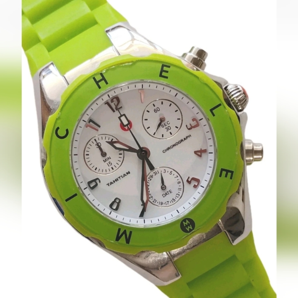 Michele Tahitian Jellybean Chronograph Watch.